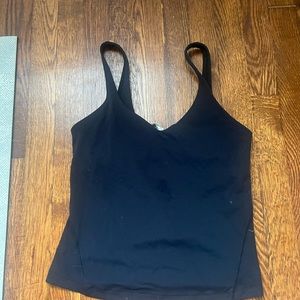 Black Lululemon tank with built in bra